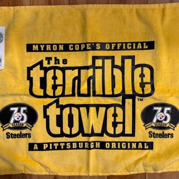 Pittsburgh Steelers 2007 Terrible Towel Celebrating the 75th Anniversary Season - Picture 1 of 3